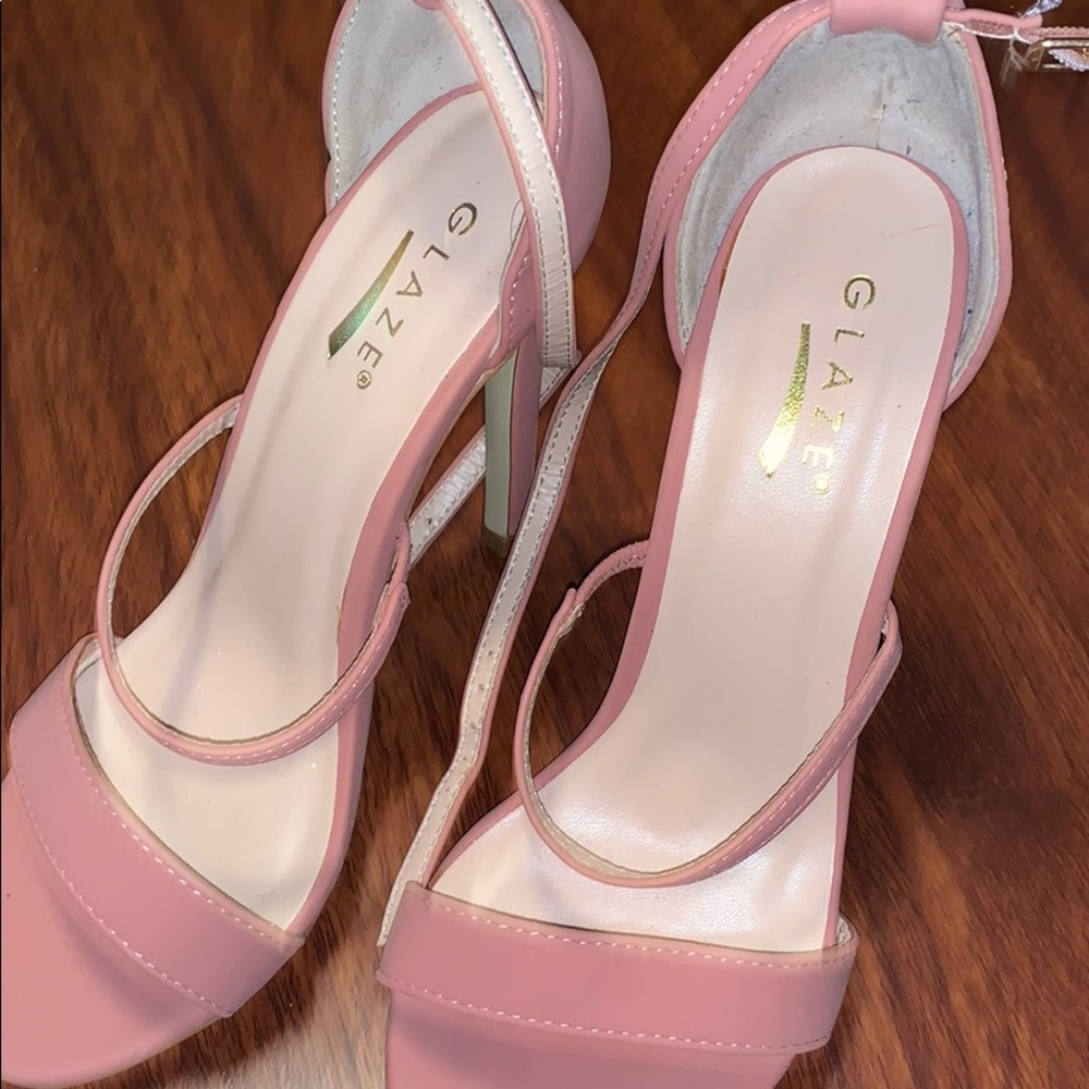 Pink glaze heels